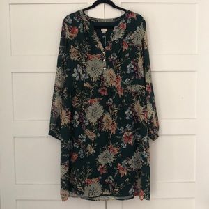 Flor summer dress with sleeves